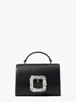 Image of Lovitt Buckle Small Top-Handle Bag - Black - One Size