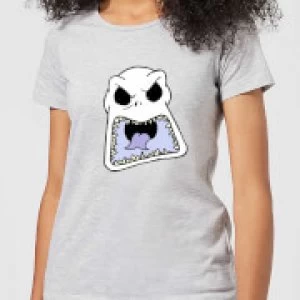 Image of Nightmare Before Christmas Jack Skellington Angry Face Womens T-Shirt - Grey - S