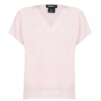 Image of DKNY V Neck Top - Blush