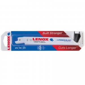 Image of Lenox 14TPI Thick Metal Cutting Reciprocating Saw Blades 152mm Pack of 5