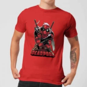 Image of Marvel Deadpool Ready For Action T-Shirt - Red - L