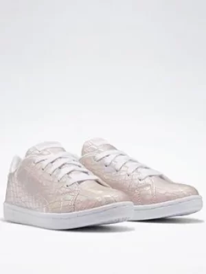 Image of Reebok Royal Complete Cln 2 Shoes, Silver/White, Size 2.5 Older