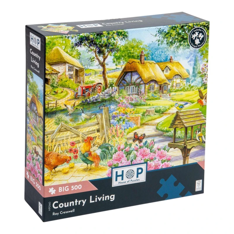 Image of The House Of Puzzles Country Living, BIG 500 Piece Jigsaw Puzzle Multi unisex