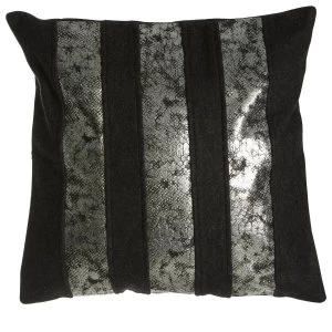 Image of Premier Housewares Kensington Townhouse Snake Skin Felt Cushion - Black