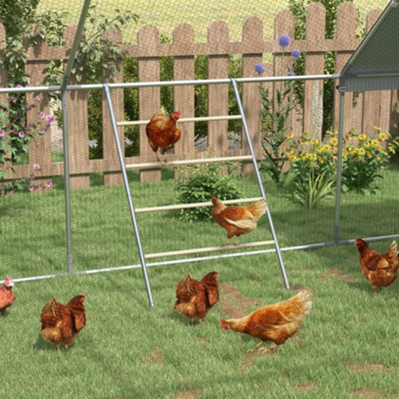 Image of Pawhut Chicken Perch For Coop, Jungle Gym Roosting Bar For Backyard Farm