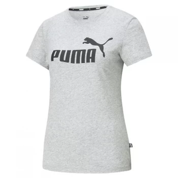 Image of Puma No1 Logo QT T Shirt - Med Grey