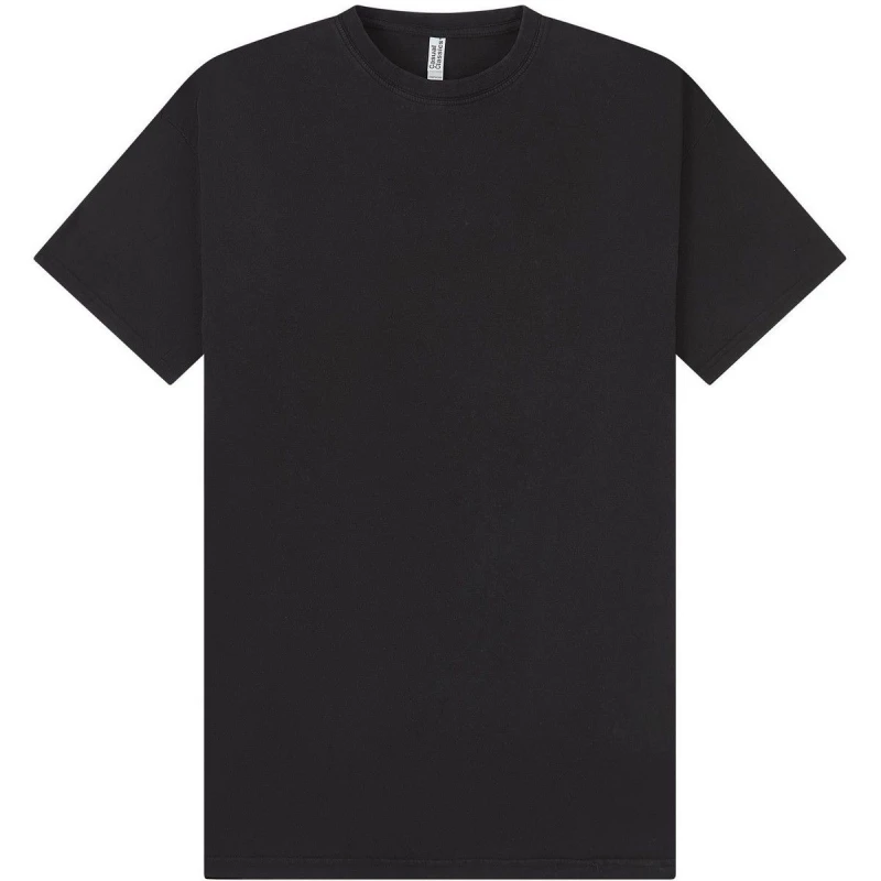 Image of Casual Classics Mens Acid Wash Combed Ringspun Cotton Oversized T-Shirt in Jet Black Size: 3XL Jet Black Male 3XL