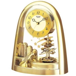 Image of Rhythm Gold Rotating Pendulum Mantel Clock - Space
