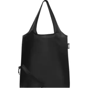 Image of Sabia Recycled Packaway Tote Bag (One Size) (Black) - Black - Bullet