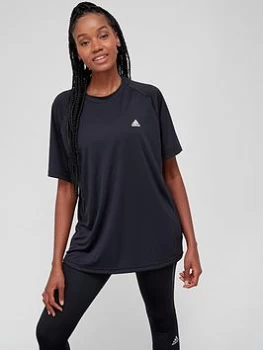Image of adidas Yoga Boyfriend T-Shirt - Black, Size 2Xs, Women
