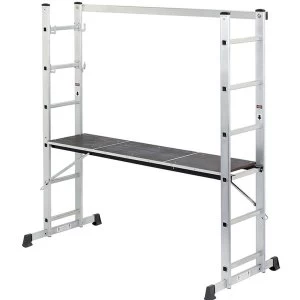 Image of Draper Expert Combination Aluminium Ladder And Platform