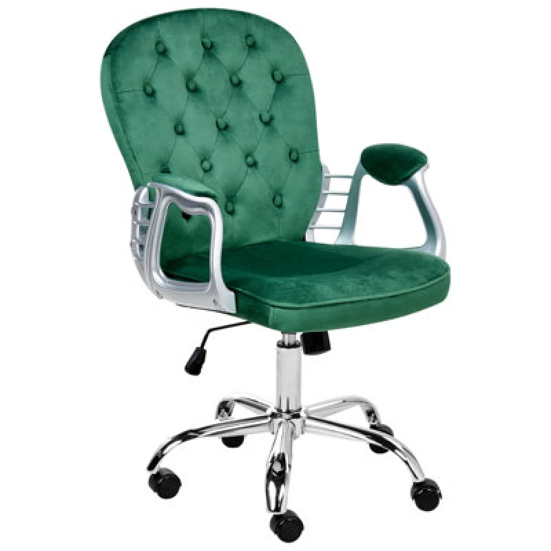 Image of Beliani Desk Chair Princess Velvet Green