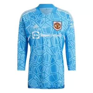 Image of adidas Manchester United FC Home Goalkeeper Shirt 2022/2023 Mens - Blue
