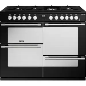 Image of Stoves Sterling Deluxe ST DX STER D1100DF BK 110cm Dual Fuel Range Cooker - Black - A Rated