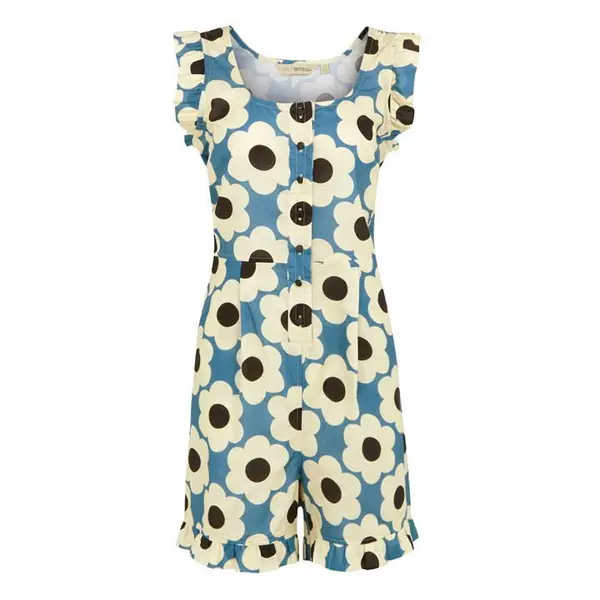 Image of Regatta Orla Kiely Playsuit Midi Dresses 8 Blue Sixties Daisy 30471190175