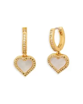 Image of kate spade new york Take Heart Huggie Hoops Earrings