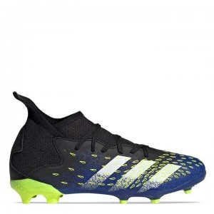 Image of adidas Predator Freak .3 Childrens FG Football Boots - Black/SolYellow