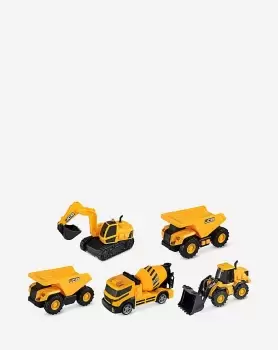 Image of Set of 5 JCB Digger/Construction Vehicle Toys