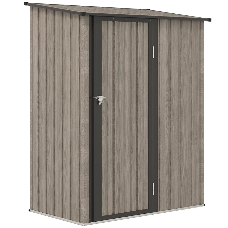 Image of Outsunny Outdoor Storage Shed Steel Garden Shed w/ Lockable Door Light Grey TJ Hughes 5063603019485