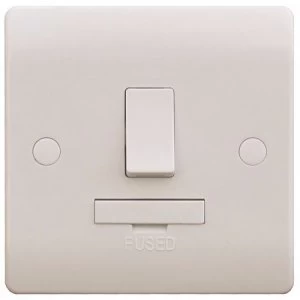 Image of ESR Sline 13A White Switched Connection Unit DP Fused Electric Wall Plate