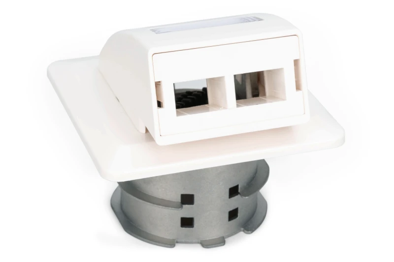 Image of Digitus FTTH fiber optic flush-mounted wall outlet. for SC/LC adapter