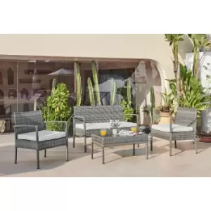 Image of Porto Outdoor Sofa Set 4 Seat Grey