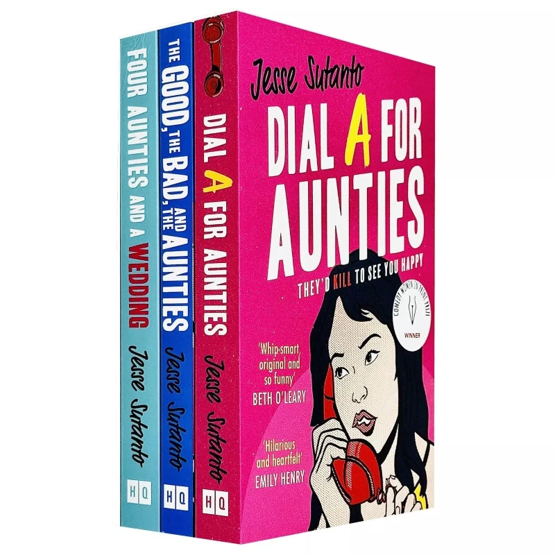 Image of Aunties Series 3 Books Collection Set By Jesse Sutanto (Dial A For Aunties, Four Aunties and a Wedding & The Good, the Bad, and the Aunties) Jesse Sut