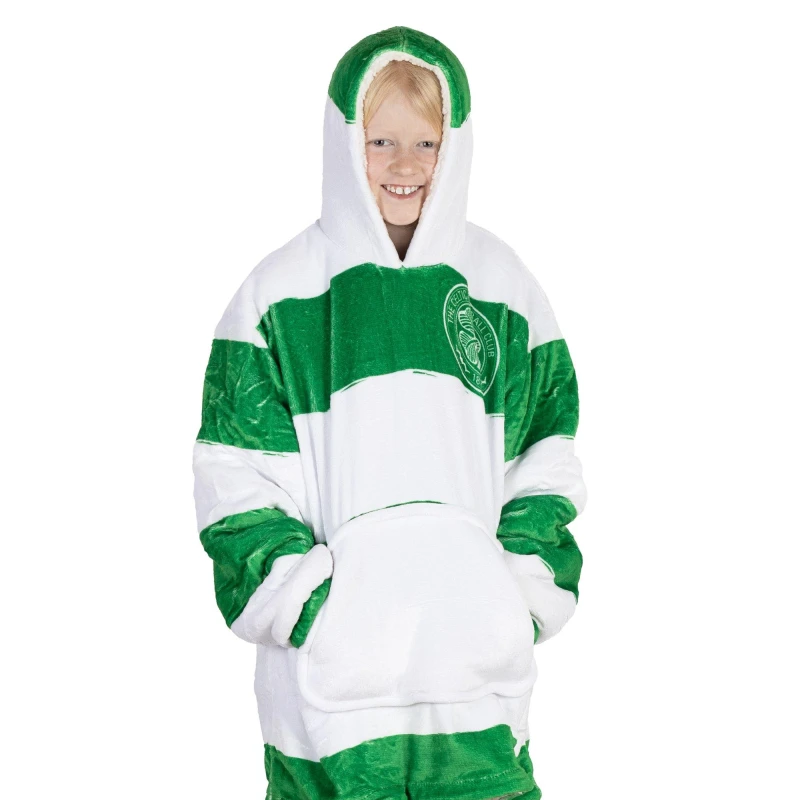 Image of Team Football Officially Licensed Sherpa Fleece Hoodie for Kids Celtic FC unisex One Size