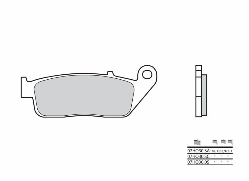 Image of Brembo S.p.A. Street Sintered Metal Brake pads - 07HO30SA