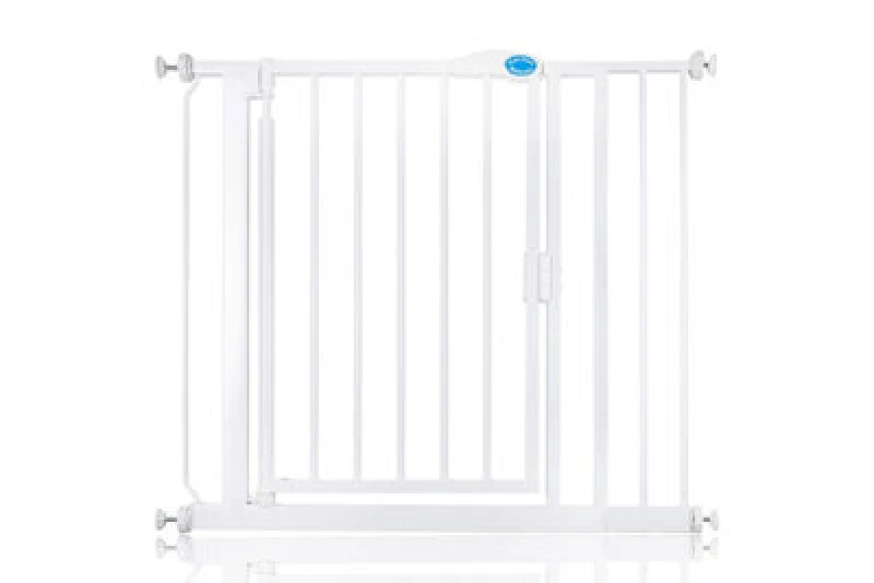 Image of Bettacare Auto Close Pet Gate, 89.4Cm - 96.4Cm, White, Pressure Fit Stair Gate For Dog & Puppy