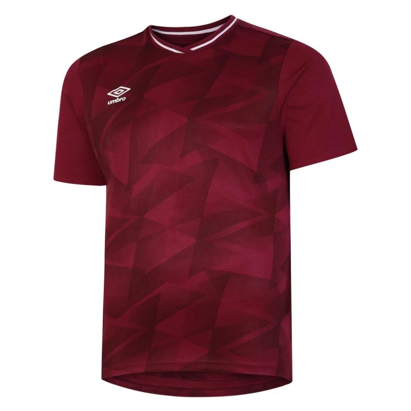 Image of Umbro Triassic Short-Sleeved Jersey in Red Size: 11-12 Years Red Unisex 11-12 Years
