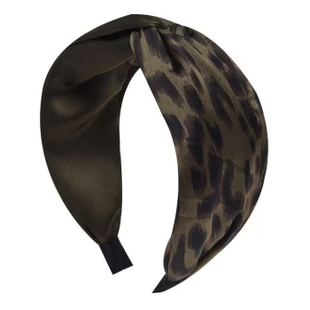 Image of Biba Biba Twist Hairband - Khaki Leopard
