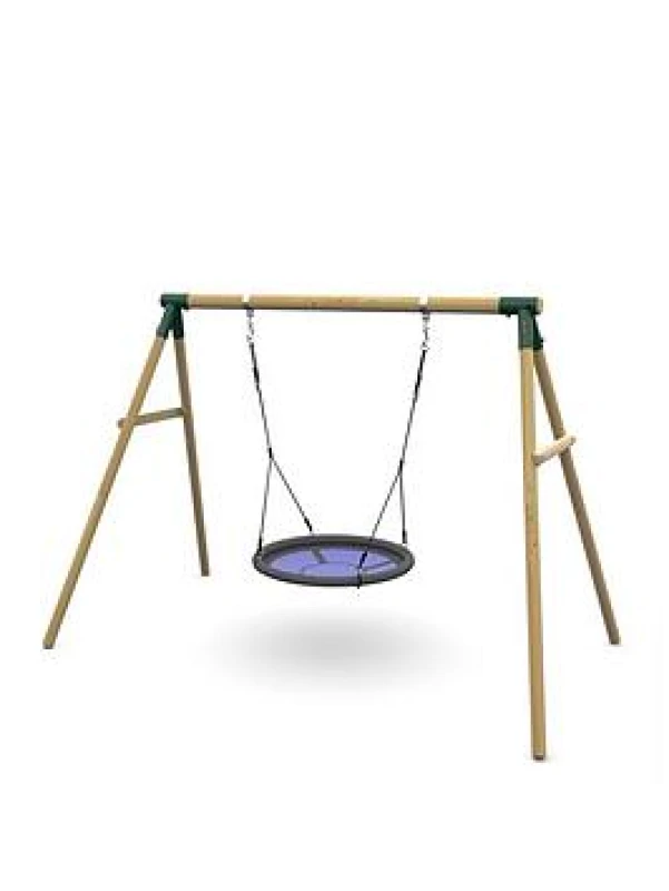 Image of Plum Spider Monkey Wooden Swing Set - Nest Swing - Green 5002A0101
