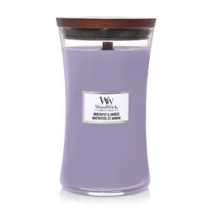 Image of WoodWick Hourglass Candles Amethyst & Amber Large Candle 609.5g / 21.5 oz.