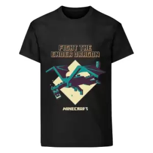 Image of Minecraft Childrens/Kids Ender Dragon T-Shirt (5-6 Years) (Black)