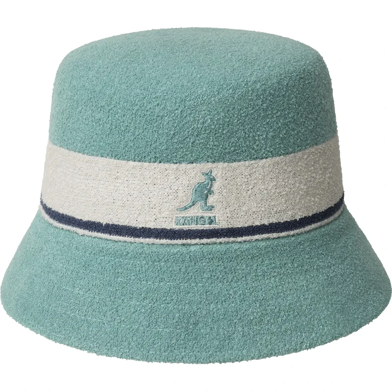 Image of Kangol Bob Kangol Bermuda Stripe Bucket Turquoise Unisex L (58/59 cm)