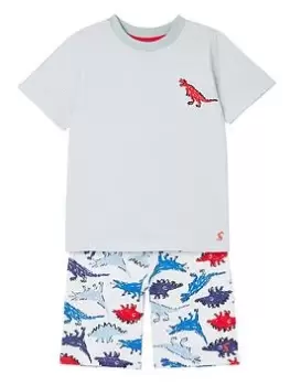 Image of Joules Boys Arnie Dino Shorty Jersey Pyjamas -multi, Multi, Size 7 Years