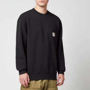Image of Carhartt WIP Mens Chest Pocket Sweatshirt - Black - L