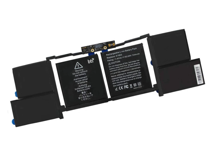 Image of BTI BTI 6 cell A1953 battery for APPLE MACBOOK PRO 15-INCH 2018 2019 A1953-BTI