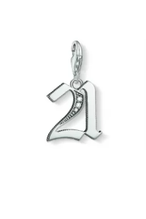 Image of Ladies Thomas Sabo Sterling Silver Charm Club 21 Charm 1507-643-21