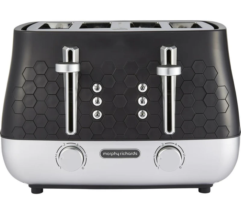 Image of MORPHY RICHARD Cassini 243020 4-Slice Toaster - Moonless Night, Black 5056765400260