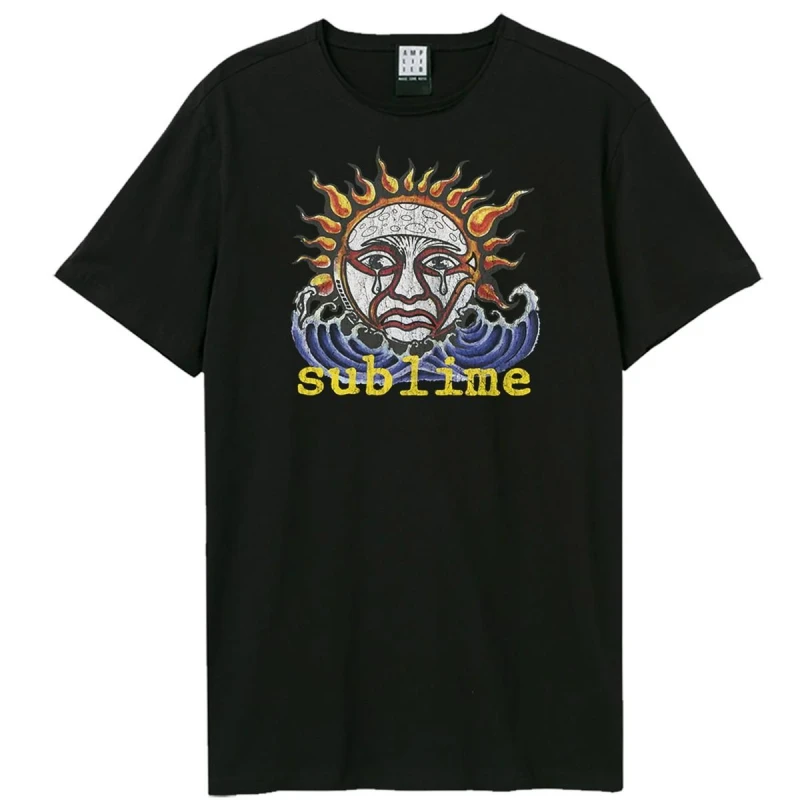 Image of Amplified Amplified Men Ska Sun Sublime Logo T-Shirt in Black Size: X-Small Black XS Male 5063852068487