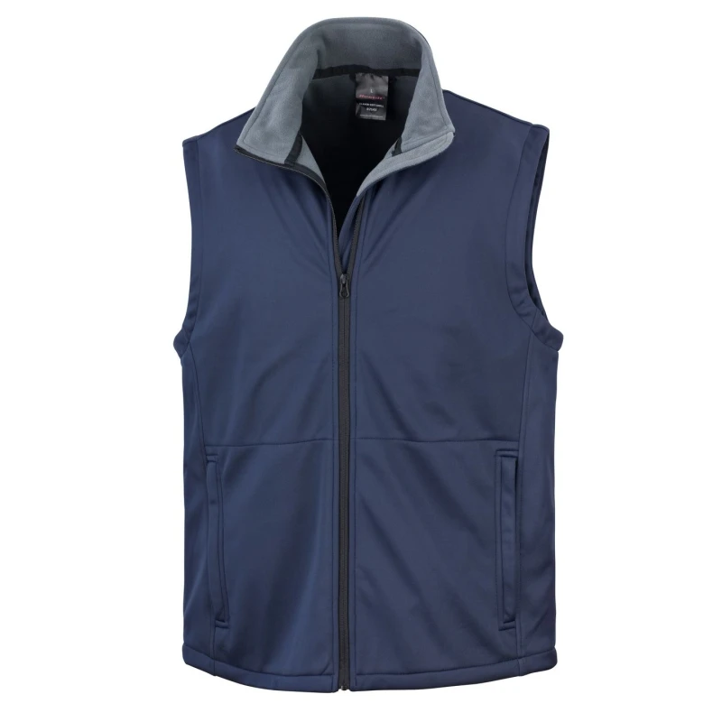 Image of Result Result Men Core Soft Shell Bodywarmer Jacket in Navy Size: Small Navy S Male 5055747662115