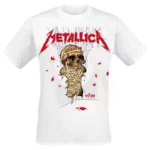 Image of Metallica - One Landmine Unisex Medium T-Shirt - White