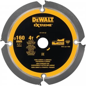 Image of DEWALT PCD Fibre Cement Saw Blade 160mm 4T 20mm