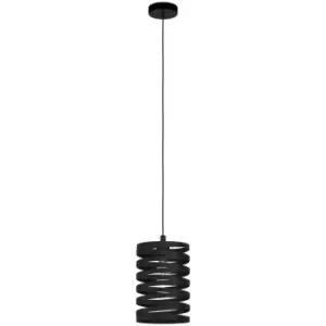 Image of Eglo Cremella Slim Pendant Ceiling Light Black