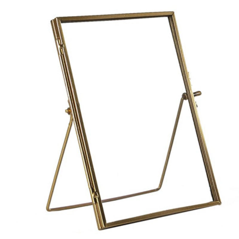 Image of Nicola Spring Standing Metal Photo Frame - 6" X 8" - Rose Gold
