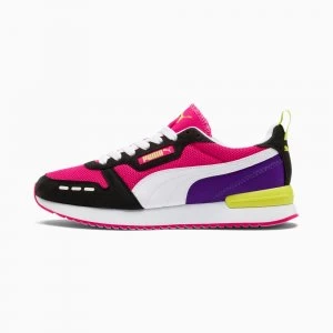 Image of Womens PUMA R78 Runner Trainers, Beetroot Purple/Black/White Size 7 Shoes