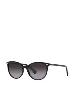 Image of Ralph Lauren Round Sunglasses - Shiny Black