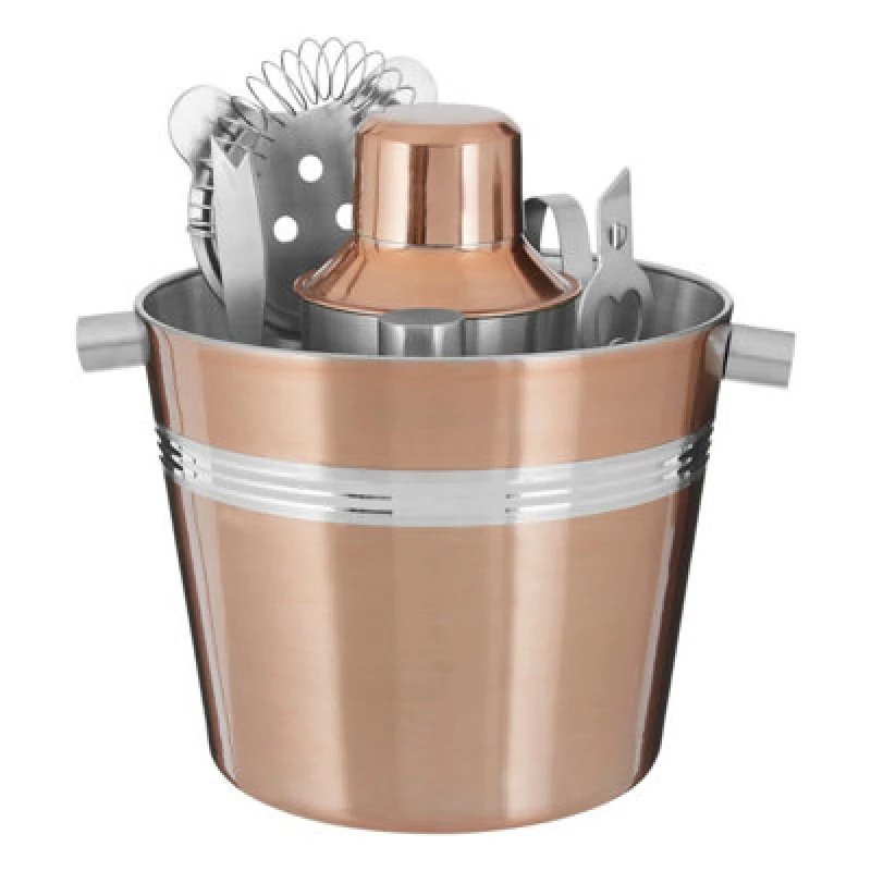 Image of Orsina 7Pc Bar Set With Rose Gold Finish